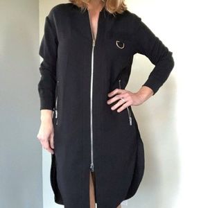 Mango Long Zip Bomber-Style Jacket
